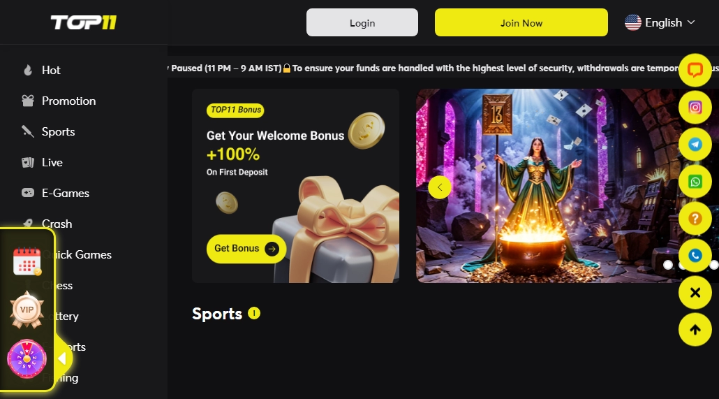 TOP11 Casino Desktop screenshot