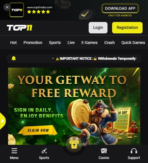 TOP11 Casino Mobile screenshot